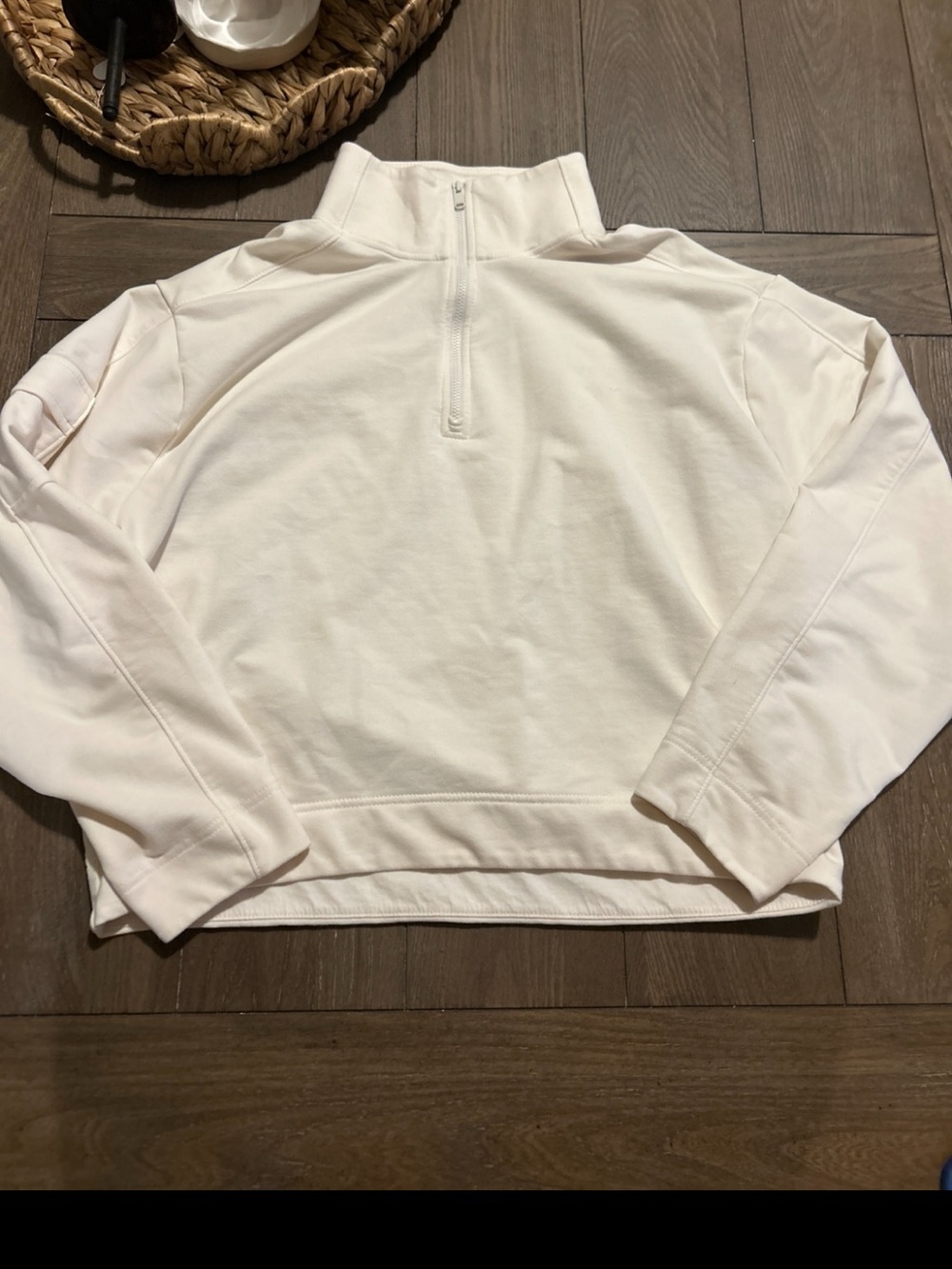 Athleta Cream Quarter-Zip Women's Sweatshirt